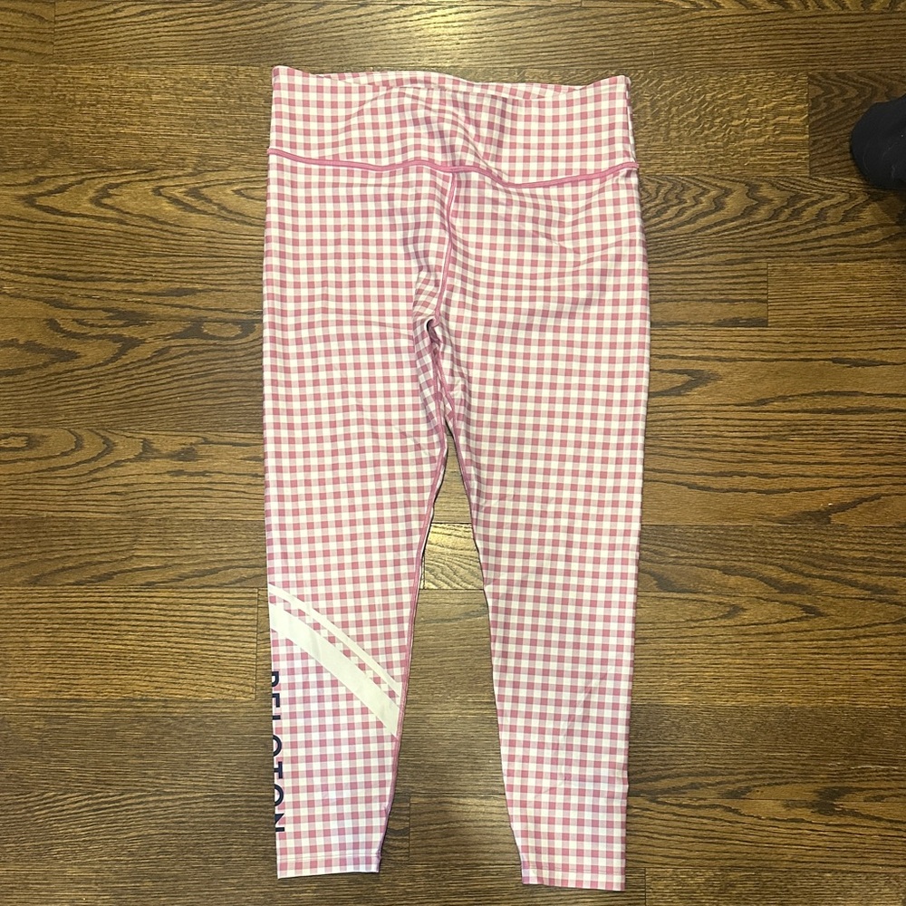 Peloton Pink Gingham Leggings
